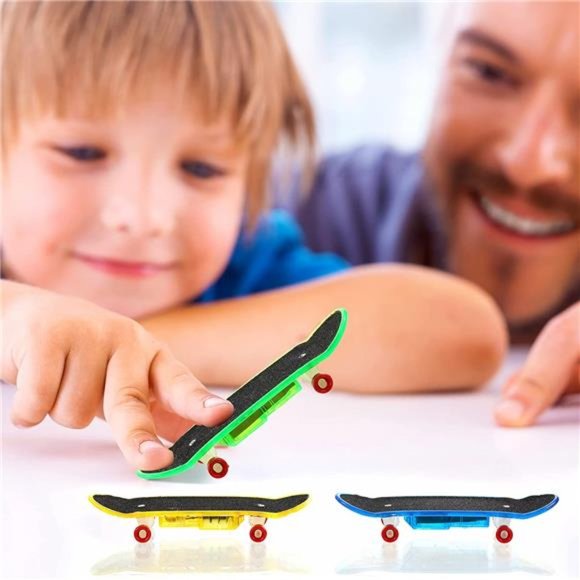 33 Pcs Light up Mini Finger Skateboard Toys Set, LED Finger Skateboards for Kids - Picture 6 of 7